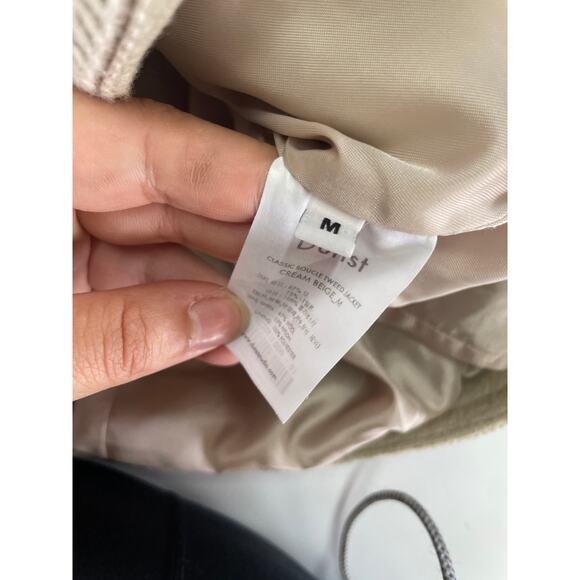 Dunst Jacket Womens X Small Beige Tweed Boucle Gold Button Blazer Wool - Picture 5 of 11